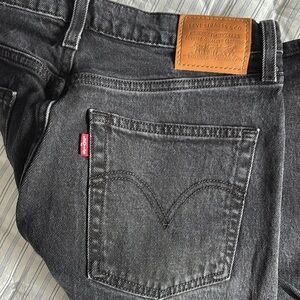 Levi ribcage bootcut jeans in black